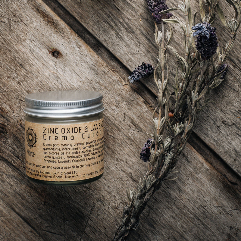 Zinc oxide and Lavender healing cream for rashes, wounds, irritations, tattoos etc 